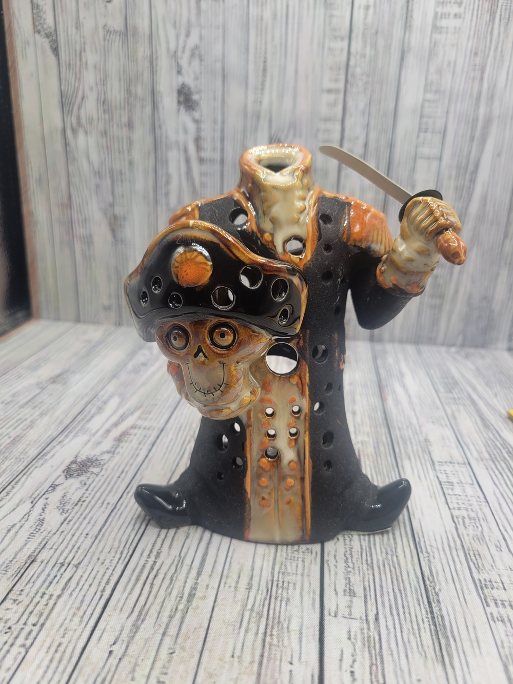 Yankee Candle- Retired "Boney Bunch" Headless Pirate Lantern Via 2009.